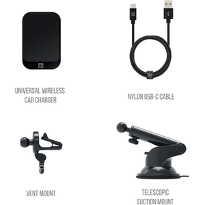 MagSafe Car Phone Holder with Telescopic Mount - Black by PW3R