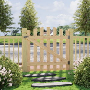 Solid Wood Garden Gate with Z-Shaped Structure by Livingandhome