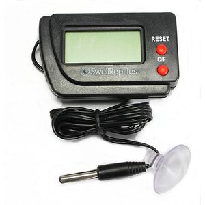 Swell Reptiles Digital Thermometer - Black by Swell Reptiles