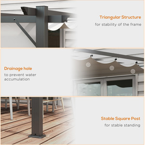 Outsunny Pergola Gazebo Awning Canopy Sun Shade by Outsunny