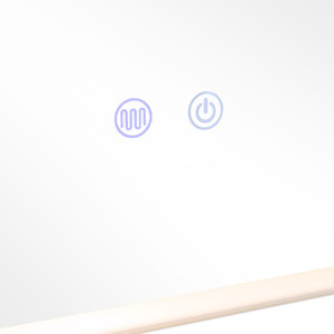 Frameless Anti-Fog LED Bathroom Wall Mirror - White by Livingandhome