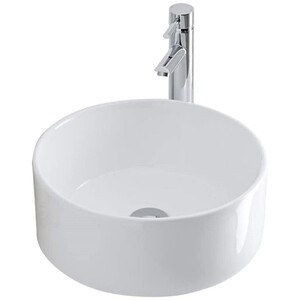 BELOFAY Ceramic Cloakroom Basin Hand Washing Sink Modern Design Countertop Basin - White / 15cm / 41cm by BELOFAY