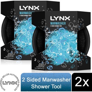 Lynx Manwasher 2-Sided Shower Tool - Black / 2 by Lynx