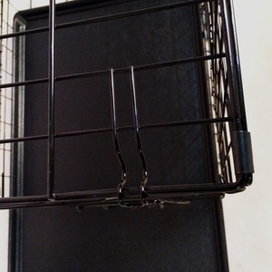 Pet Cage Folding Lockable Dog Black - Black / 24 Inch (2 Door) by FoxHunter