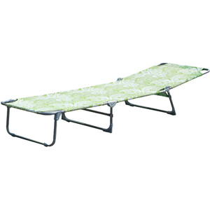 Tropical Leaf Sun Lounger - Green and White by Outdoor Essentials