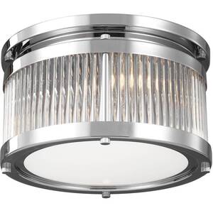 Paulson 3 Light Bathroom Flush Mount Ceiling Light Chrome IP44, G9 - Chrome