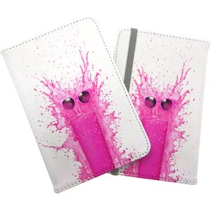 Pink Splashart Glass With Glasses Passport Cover - Pink by Warren Reed - Designer