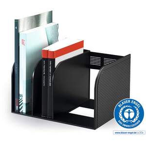 Durable OPTIMO Magazine Book Stand Desk File Holder Book Organiser Grey - Charcoal by Durable