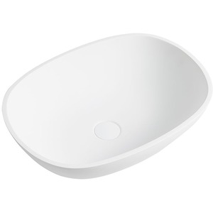 Almeria Countertop Matt Stone Basin - White by Fino Stone