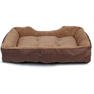 Faux Fur Dog Bed in Brown by Actiaspet