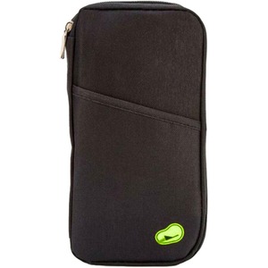 Travel Document and Passport Holders With a Zip-Up Design - Black by Flo Fashion