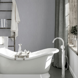 Stardust Textured Wallpaper - Silver by Arthouse