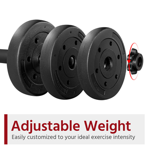 Adjustable Dumbbell Weight Set - Black / 20kg by Yaheetech