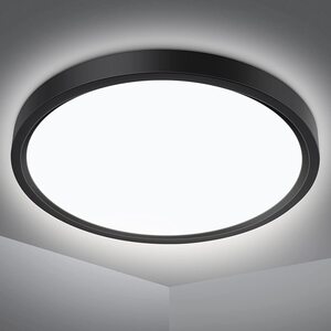 Waterproof Bathroom Ceiling Light - Black Rim by Bright Idea