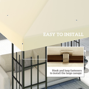 Outsunny 3 x 3(m) Gazebo Canopy Replacement Covers - Cream by Outsunny