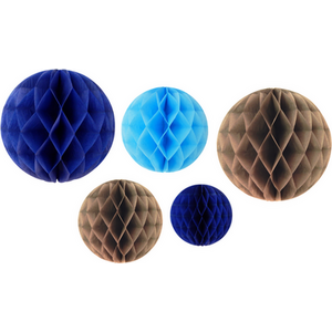 Honeycomb Ball Decorations - Navy by Peacock Supplies