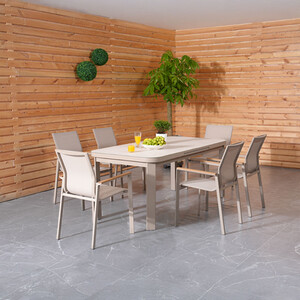 Charlotte Extension Dining Table Set - Beige by Malay