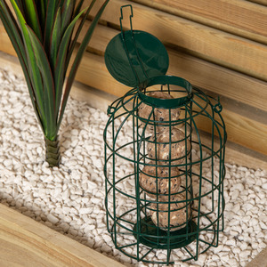 Wild Bird Fatball Fat Ball Feeder with Squirrel Guard - Green / 12 by Samuel Alexander