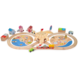Coastal Clean up Train Set - Multi-coloured by Bigjigs Rail