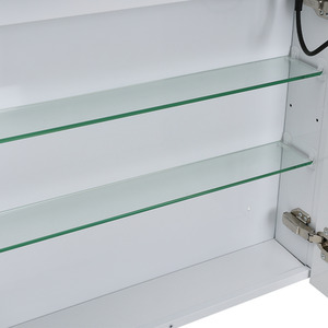 Bathroom 2-bank Dotted Lighted Mirror Cabinet - Silver by Livingandhome