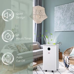HOMCOM Portable Dehumidifier with WiFi Smart App Control for Home Laundry - White, Black by HOMCOM