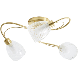 Cora 3 Light Tangle Flush Bathroom Ceiling Light - Satin Brass by Litecraft
