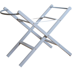 Wooden Folding Moses Basket Stand - Grey by Clair de Lune