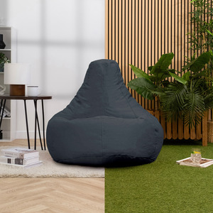 Gaming Adult Bean Bag Chair - Indoor and Outdoor Beanbag - Grey by icon