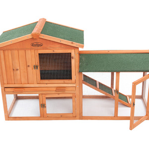 Wooden Small Animal Hutch 2 Tier - Natural / 85.5cm by Actiaspet