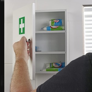 Medicab 1 Medical Cabinet White - White by Safes UK