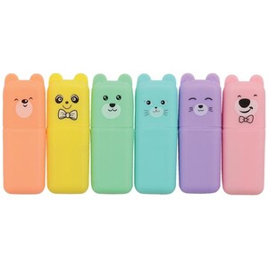 Pack of 6 Animal Highlighters
