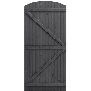Wooden Arch Garden Gate - Grey / 90cm / 180cm by lifeideas