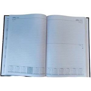 Black 2026 A4 Diary Planner Day A Page Hard Cover Organiser - Black by Tallon