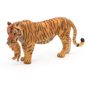 PAPO Wild Animal Kingdom Tigress with Cub Toy Figure - Black by PAPO