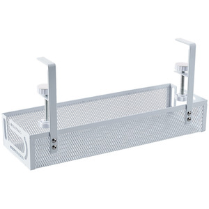 Under Desk Clamp-On Cable Management Tray - White by Livingandhome