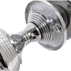 Door Knobs Queen Anne Reeded Internal Mortice Knob - Chrome 64mm - Silver by Betley Butterfly