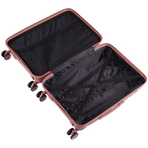 4PCS Lockable Travel Suitcase Set - Rose Gold by Livingandhome