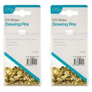 Drawing Pins - Brass - Brass / 200 by Ashley
