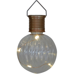 Solar Luxe Hanging Bulb Light - Copper and Clear