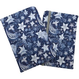 Paisley Christmas Stars Blue Passport Cover - Blue by Warren Reed - Designer