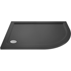 1200mm x 800mm -Premium Shower Tray Right Hand Offset Quadrant - Grey Slate by Balterley