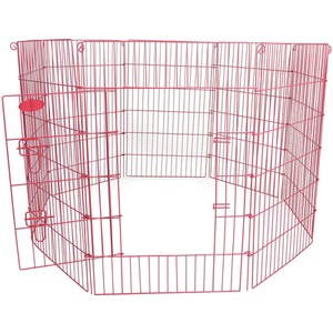 Metal Pet Playpen in Pink - Pink / 91cm by Actiaspet