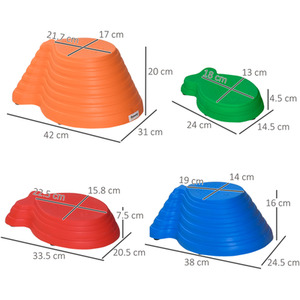 Outsunny 11-Piece Kids Balance Stepping Stones - Multicoloured by Outsunny