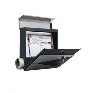 Lockable Post Box Mounted on the Wall - Silver by SONGMICS