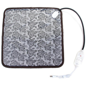 Adjustable Temperature Pet Electric Blanket - Grey / Flowers