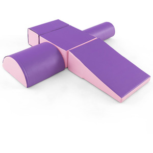 5 Pieces Kids Climb Crawl Foam Play Set - Purple by Costway