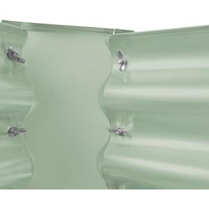 Rectangle Galvanised Steel Raised Garden Bed - 120cm x 60cm - 2pc - Green by Harbour Housewares