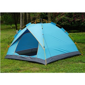 Outdoor Automatic Pop Up Camping Tent 3-4 Person Family Hiking Shelter - Blue by Gr8 Garden