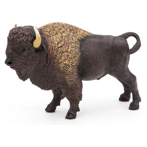PAPO Wild Animal Kingdom 50119 American Buffalo Toy Figure - Brown by PAPO
