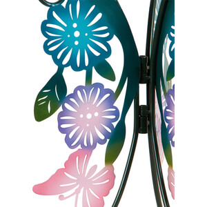 Butterfly Bird Bath with Stand - Multicolour